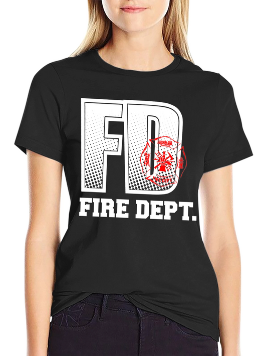 FD Fire Dept. T-Shirt - Black Graphic Tee