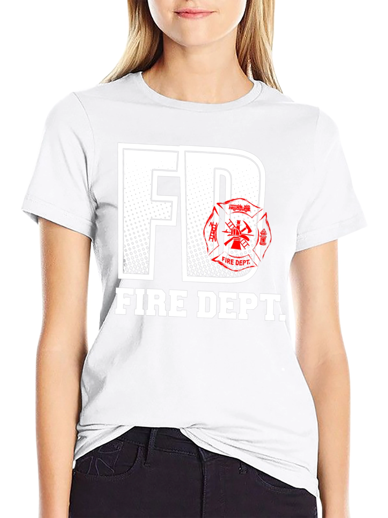 FD Fire Dept. T-Shirt - Black Graphic Tee