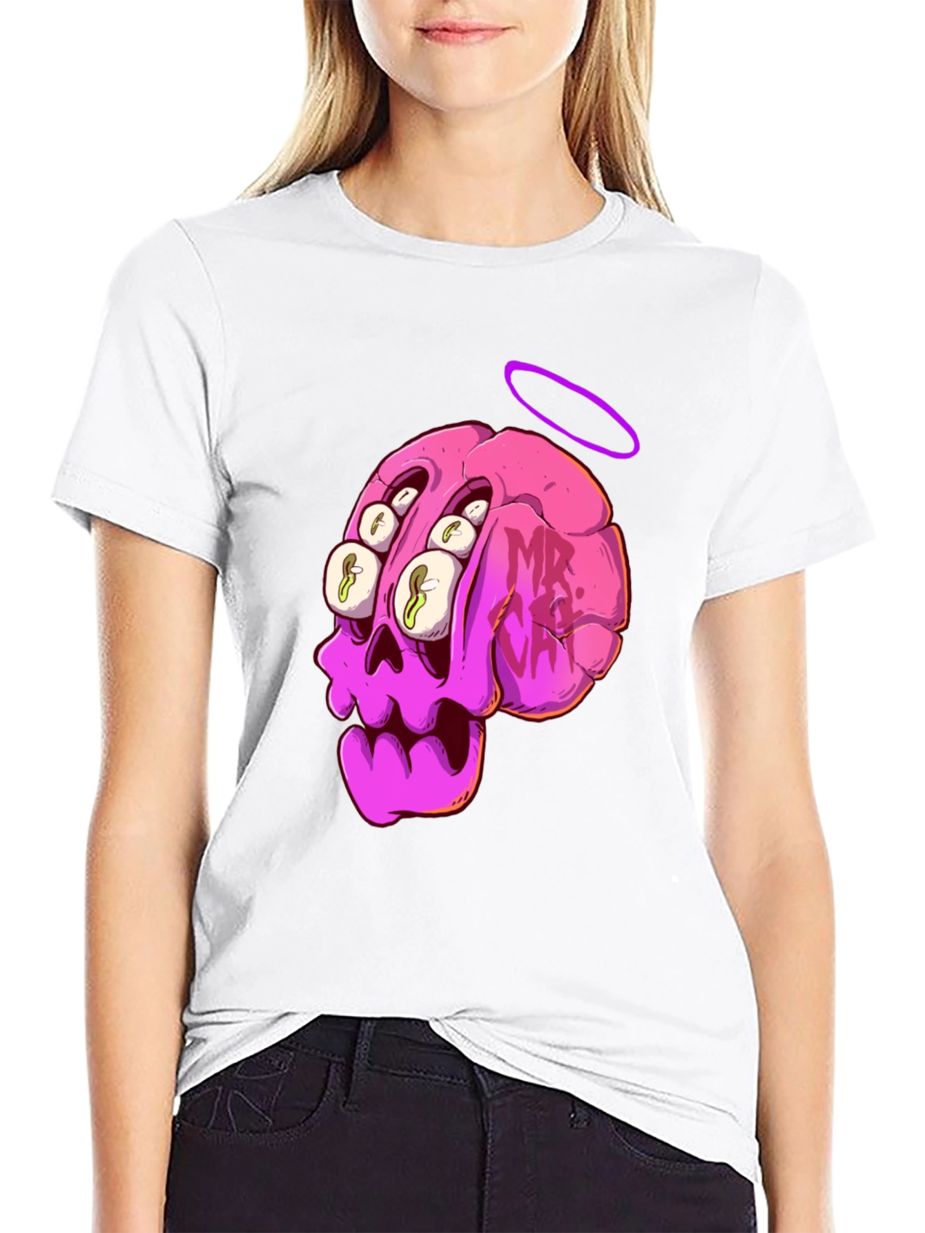 Skull Brain Graphic Tee - Unique Art T-Shirt