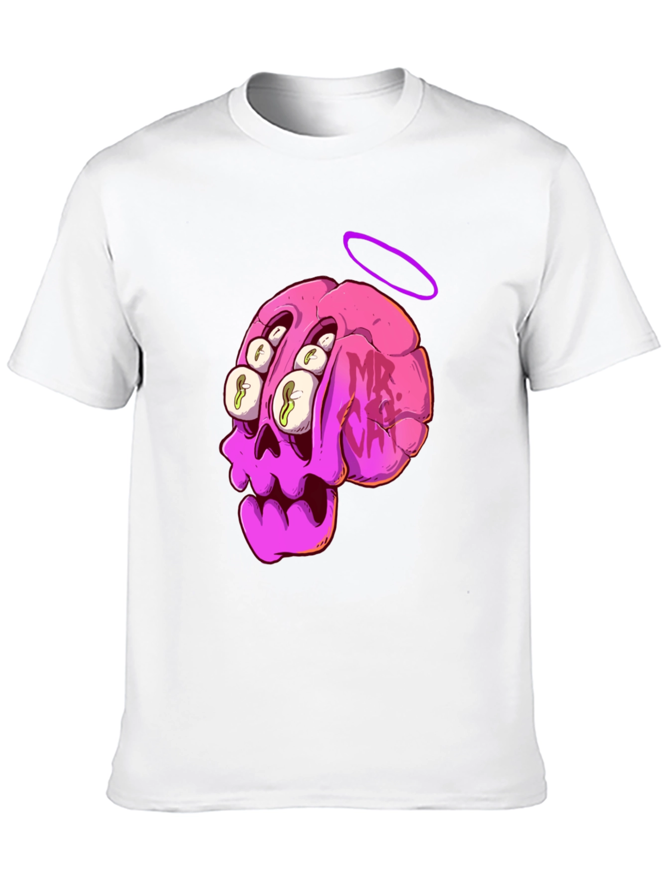 Skull Brain Graphic Tee - Unique Art T-Shirt