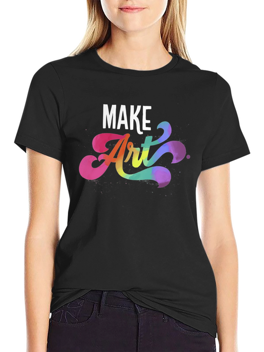Make Art Graphic T-Shirt - Colorful Design