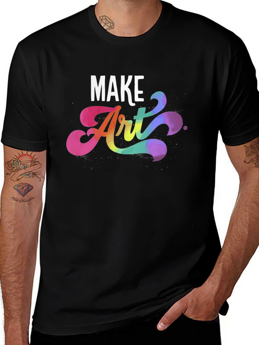Make Art Graphic T-Shirt - Colorful Design