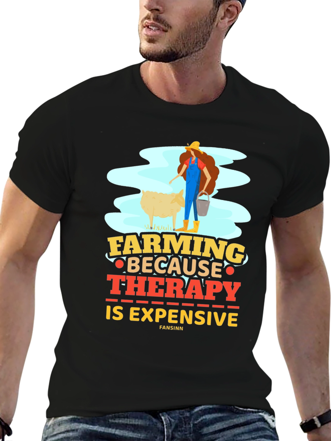 Farming Therapy T-Shirt Funny Farmer Tee