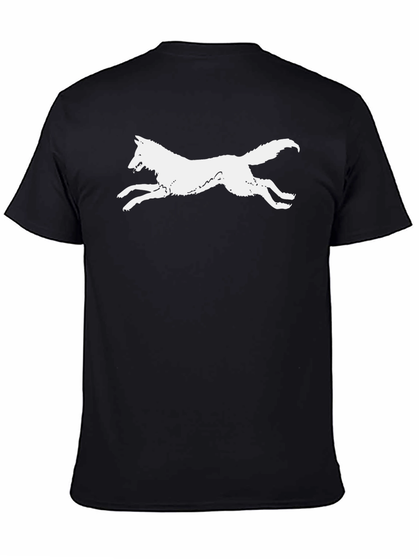 White Wolf Graphic Black T-Shirt