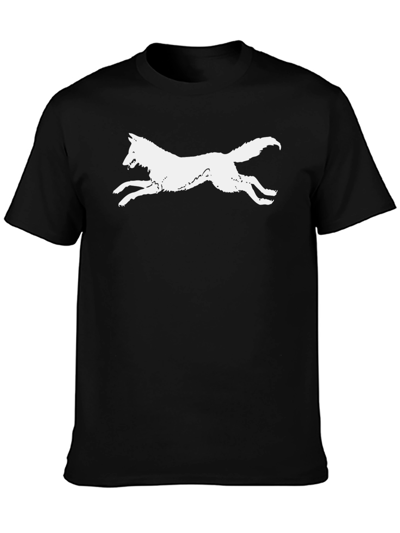 White Wolf Graphic Black T-Shirt