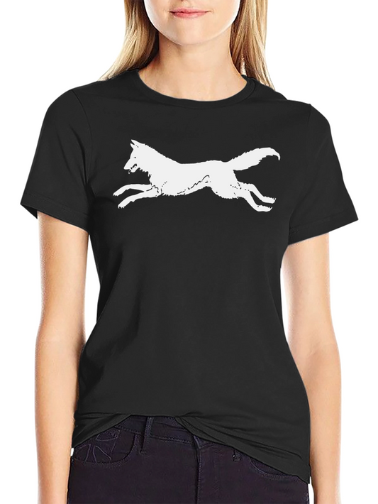 White Wolf Graphic Black T-Shirt