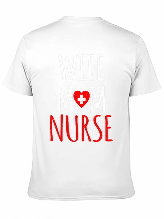 Wife Mom Nurse Graphic T-Shirt