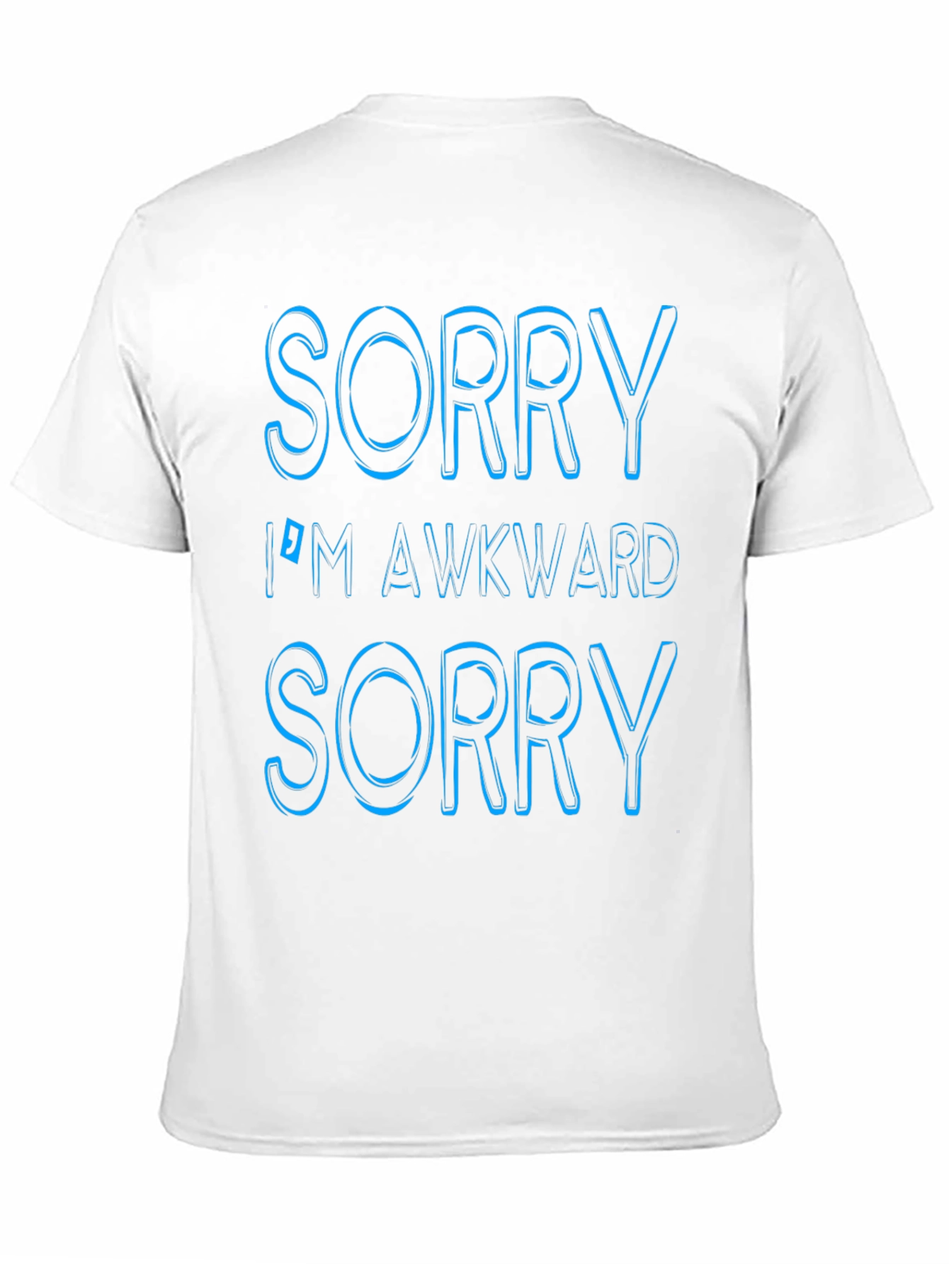 Awkward Apology Tee: Black Cotton T-Shirt