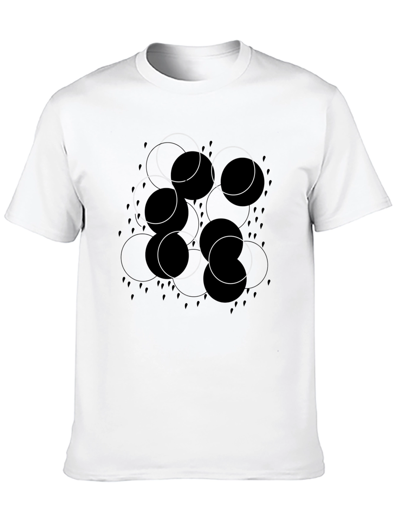 Modern Circle Graphic Black T-Shirt