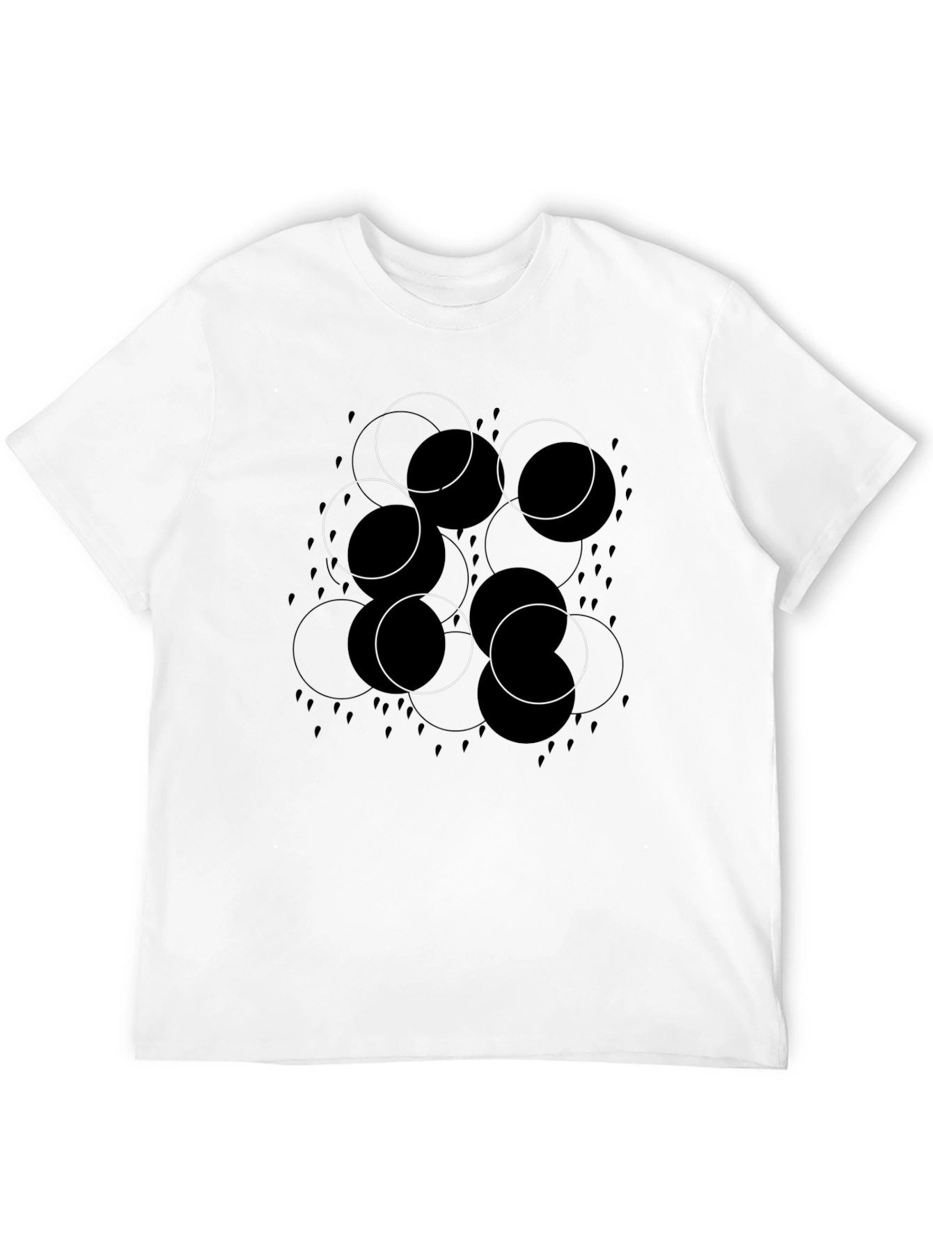 Modern Circle Graphic Black T-Shirt