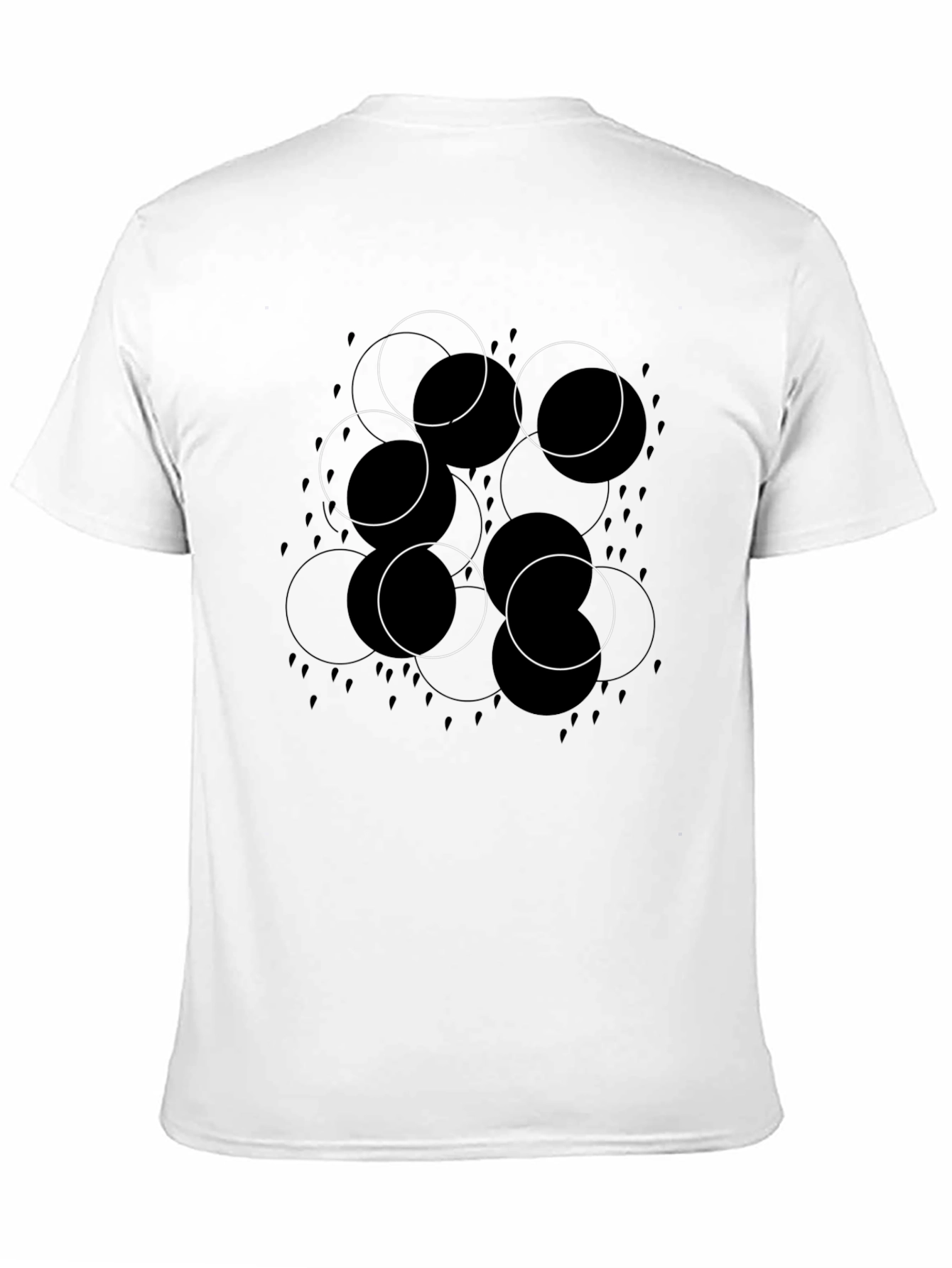 Modern Circle Graphic Black T-Shirt