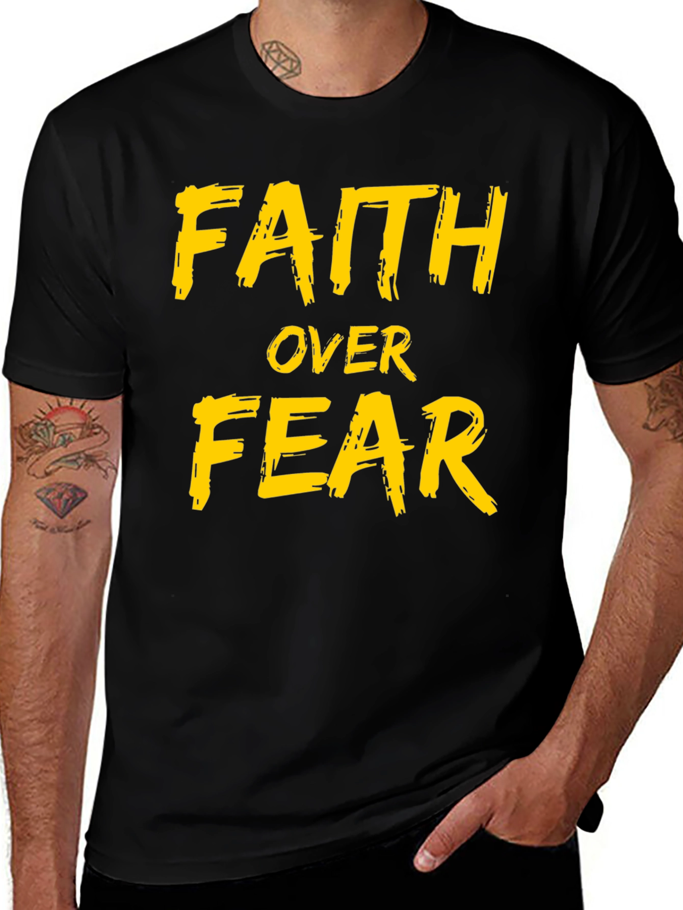 Faith Over Fear T-Shirt - Inspirational Graphic Tee