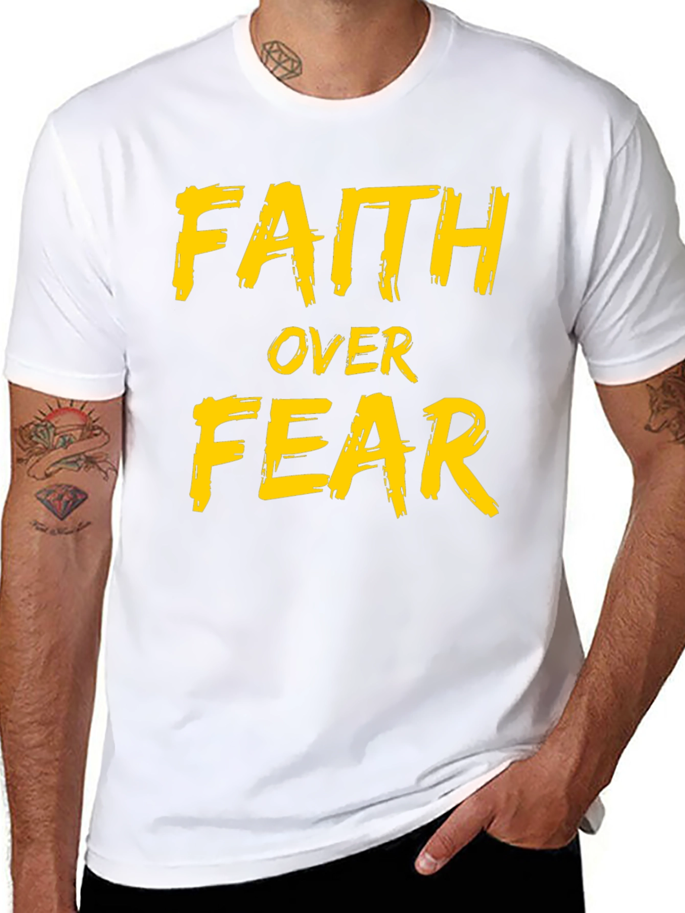 Faith Over Fear T-Shirt - Inspirational Graphic Tee