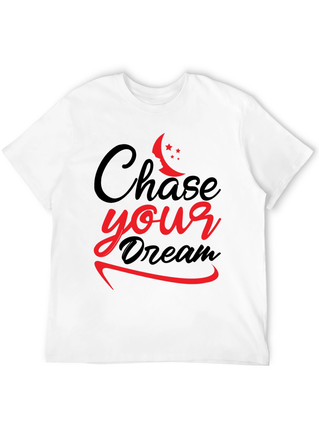 Chase Your Dream Graphic Tee - Motivational Black T-Shirt