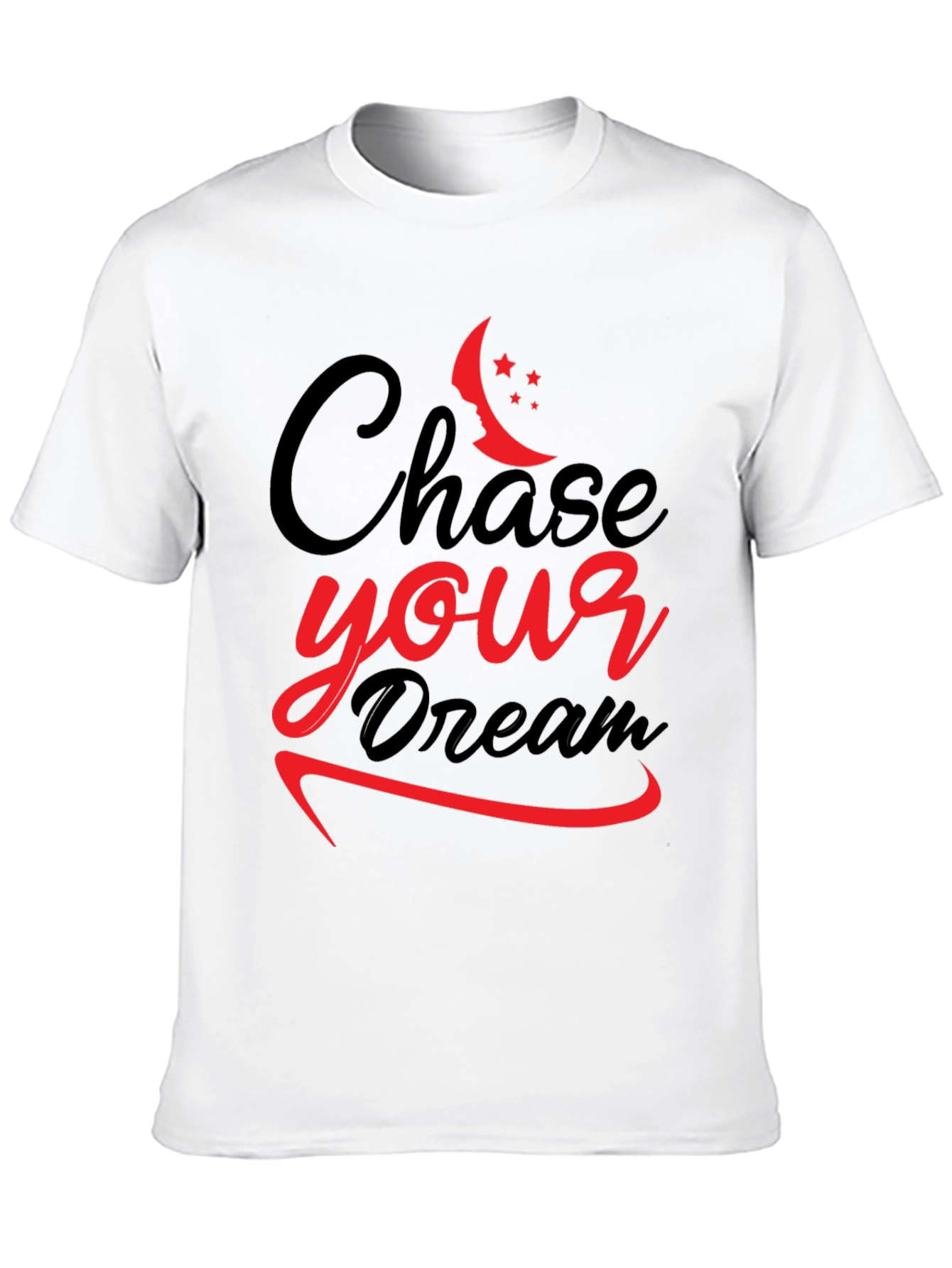 Chase Your Dream Graphic Tee - Motivational Black T-Shirt