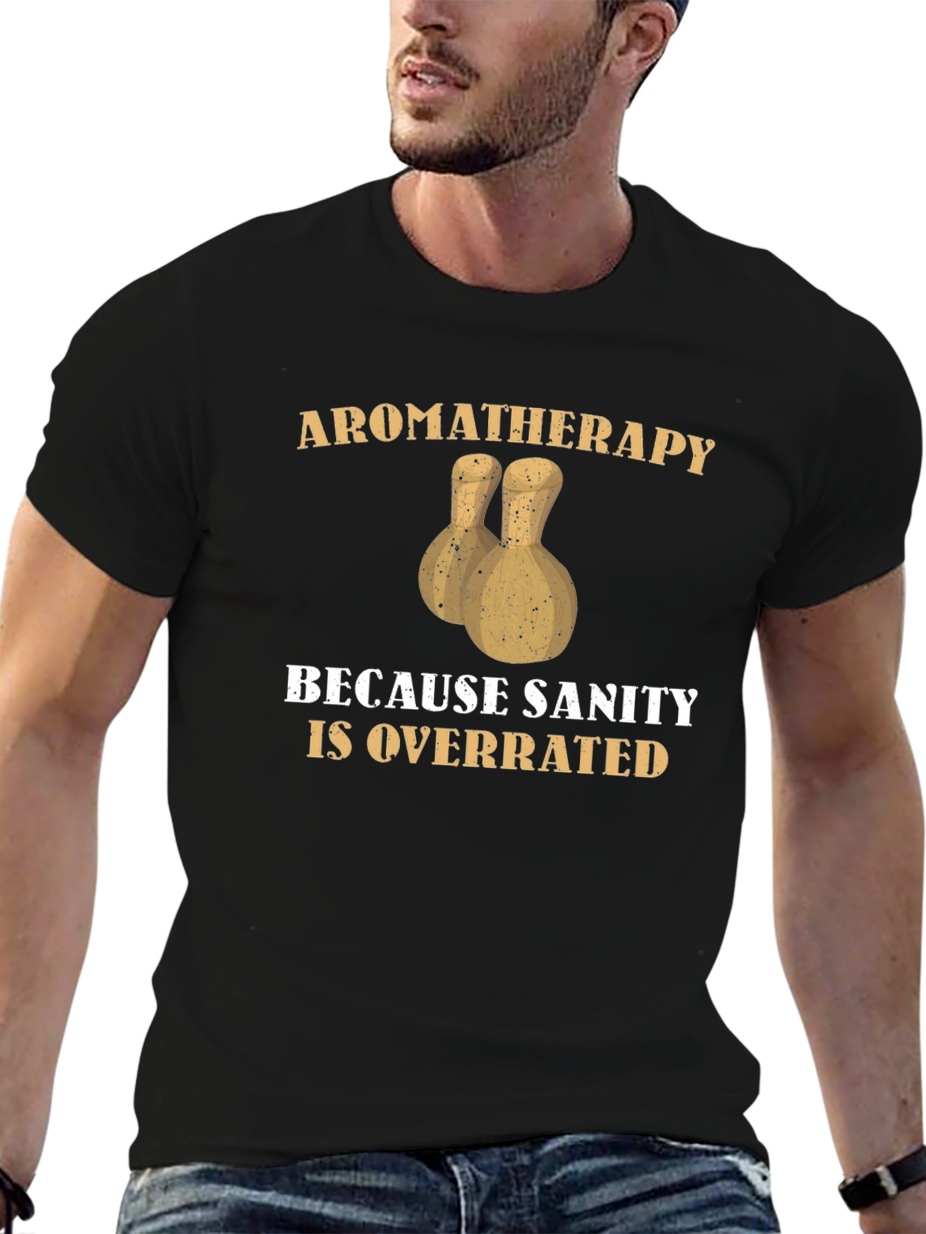 Aromatherapy Sanity Overrated T-Shirt Funny Sarcastic Tee