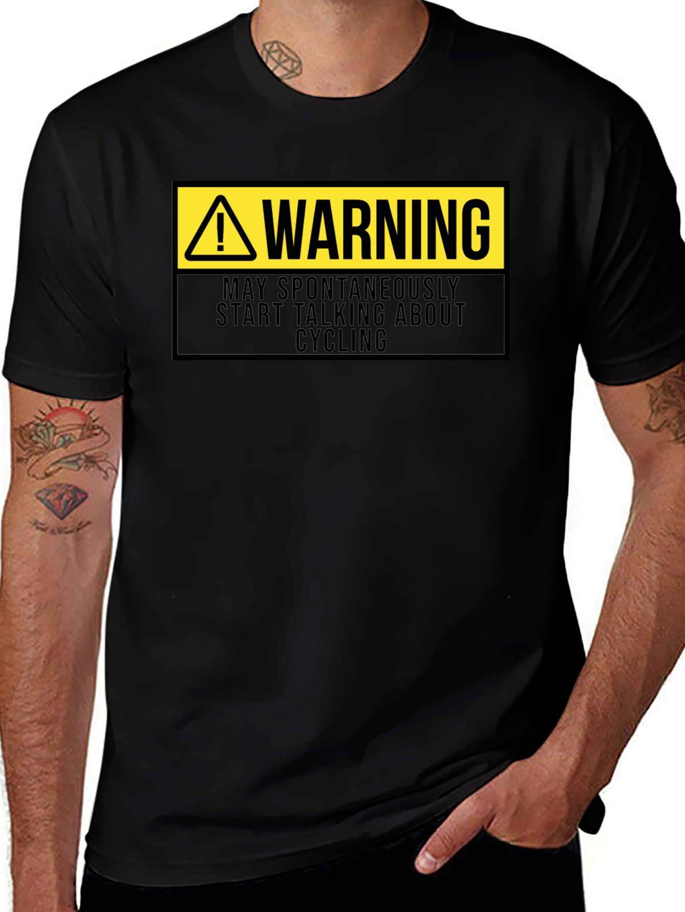 Warning: May Spontaneously Talk Cycling T-Shirt