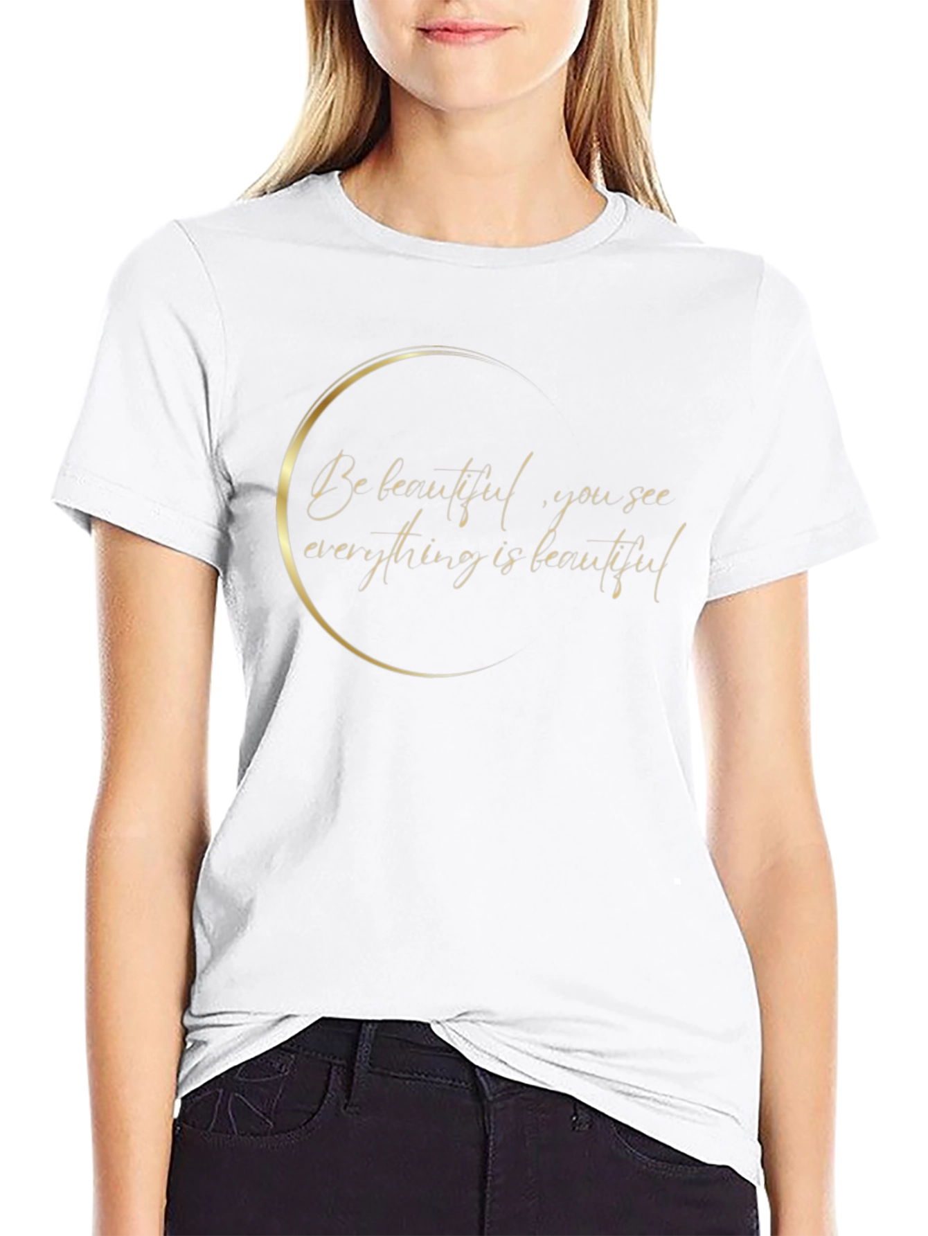 Beautiful You See T-Shirt - Black Graphic Tee