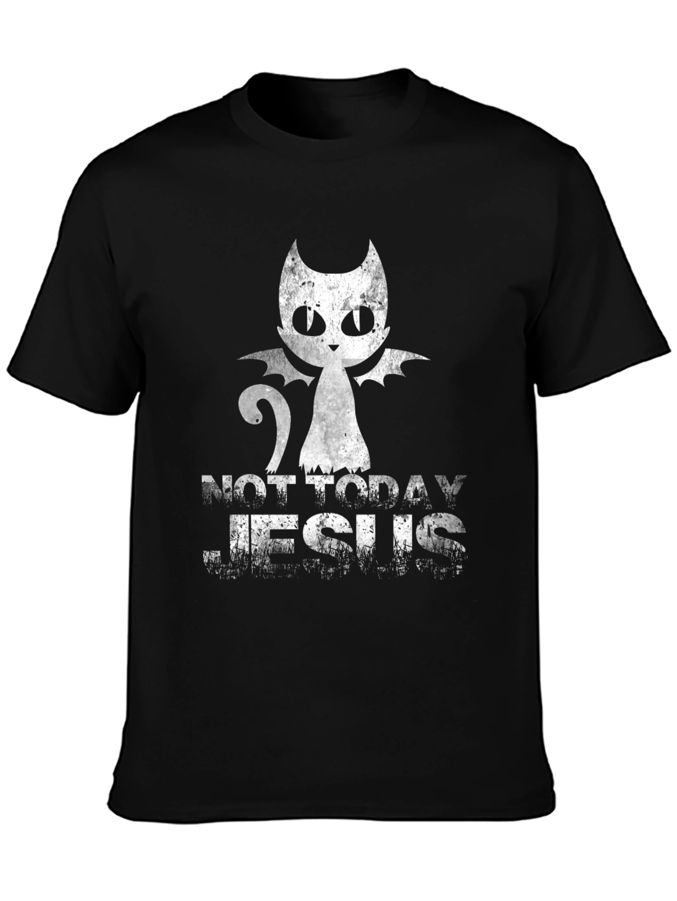 Not Today Jesus Cat Bat T-Shirt