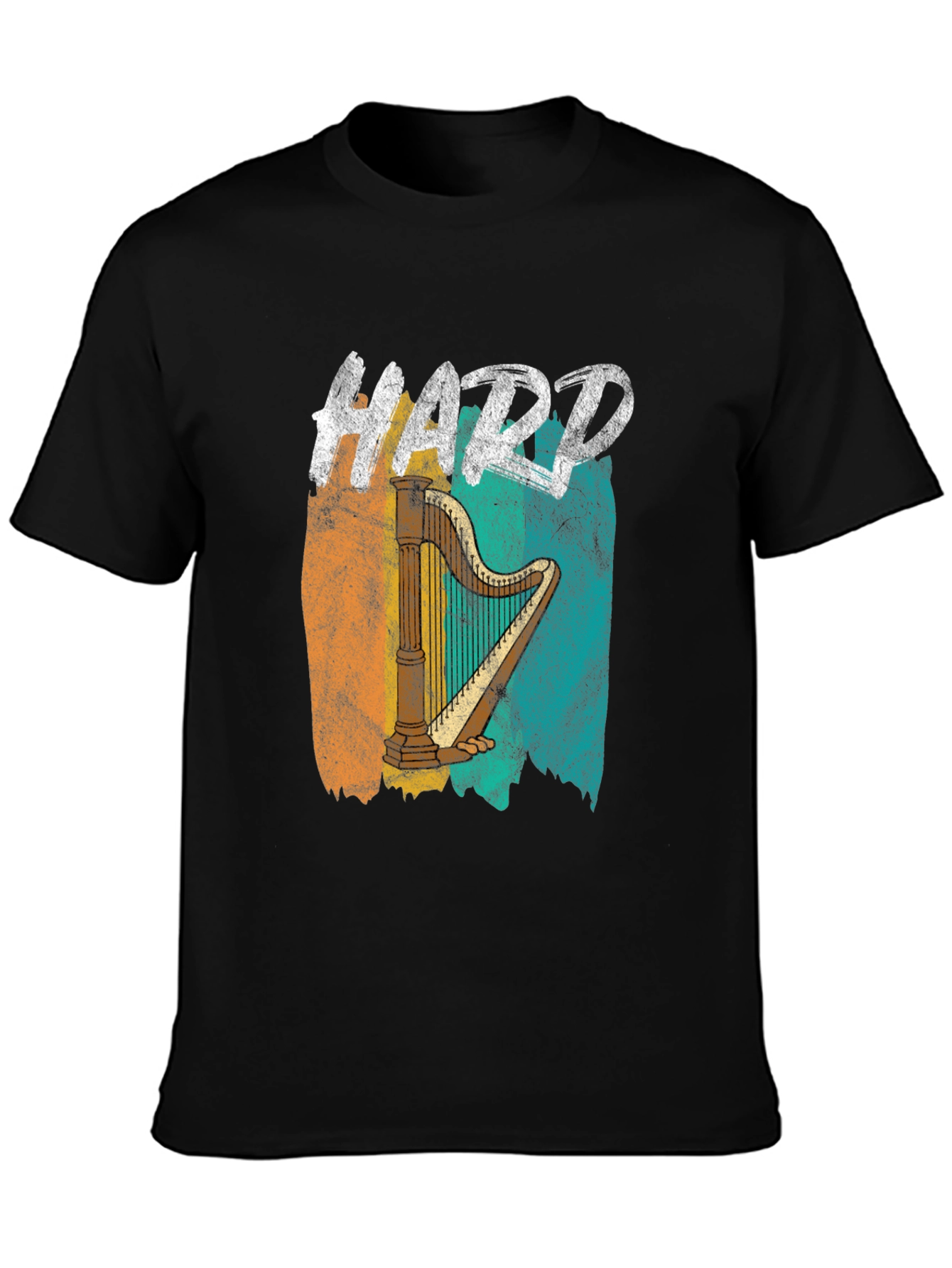 Hard Harp Graphic Tee - Retro Music Lover T-Shirt
