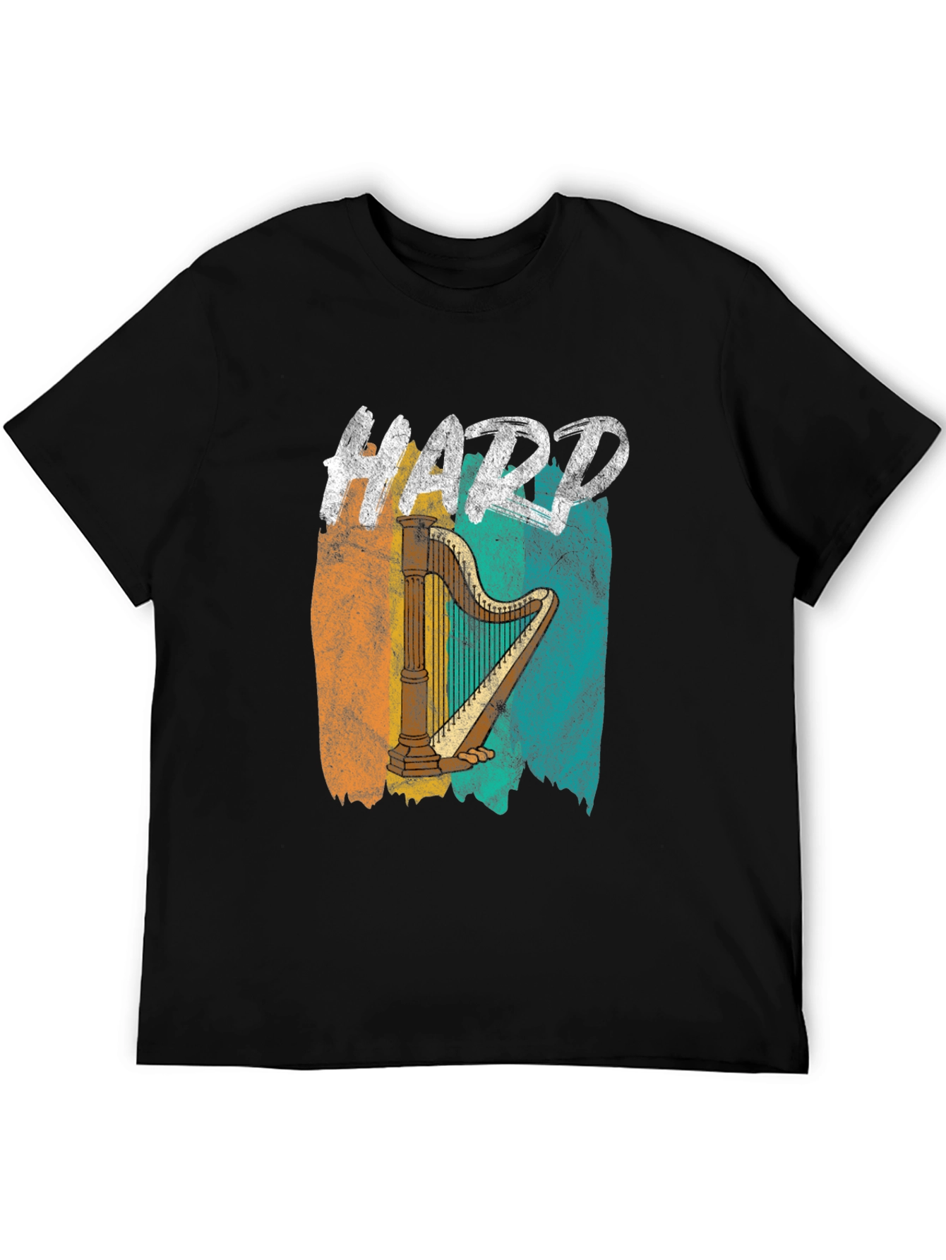 Hard Harp Graphic Tee - Retro Music Lover T-Shirt