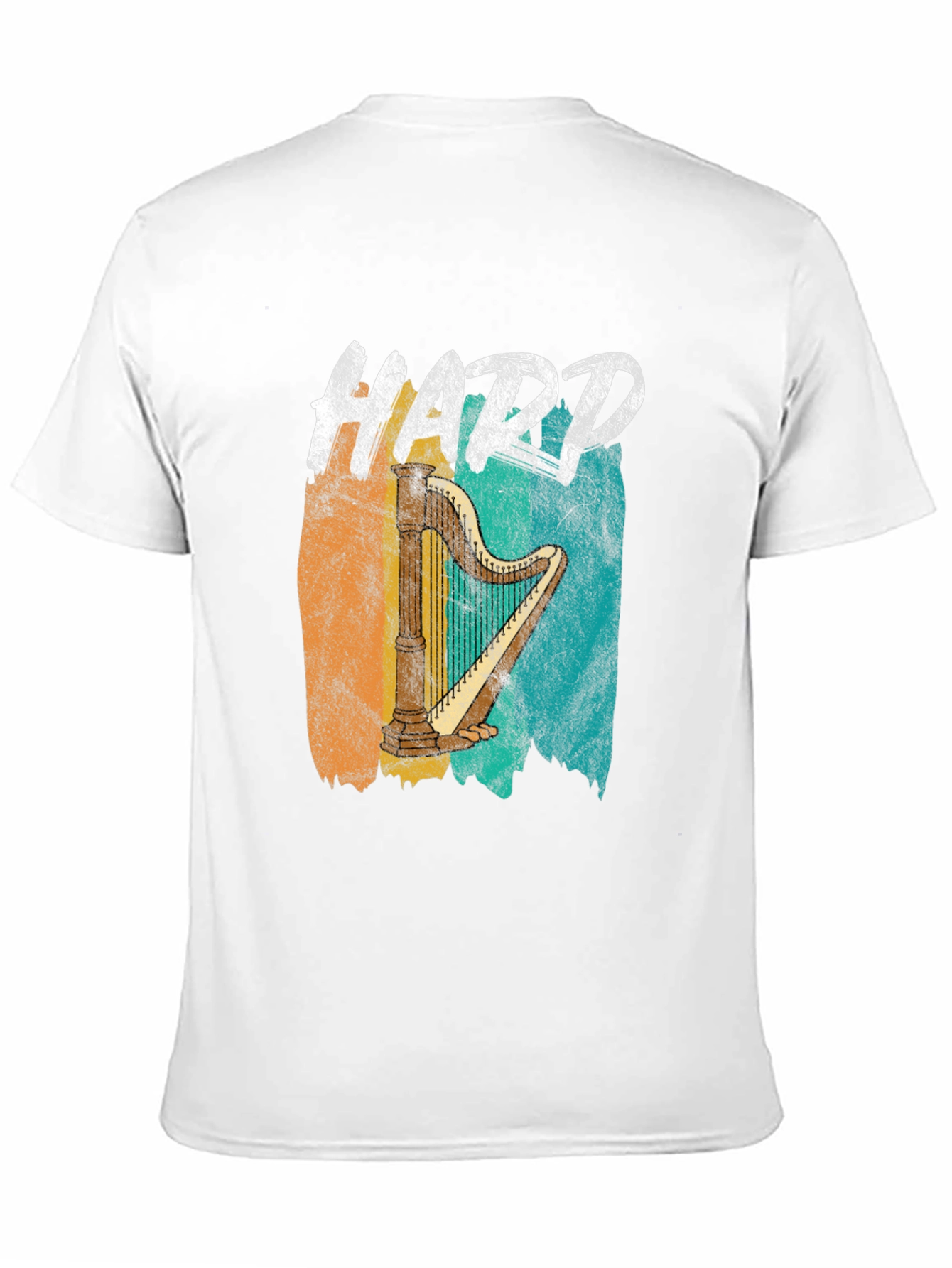 Hard Harp Graphic Tee - Retro Music Lover T-Shirt