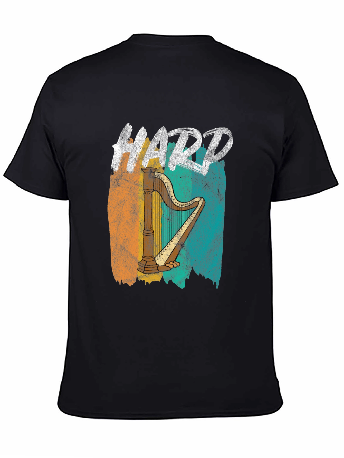 Hard Harp Graphic Tee - Retro Music Lover T-Shirt