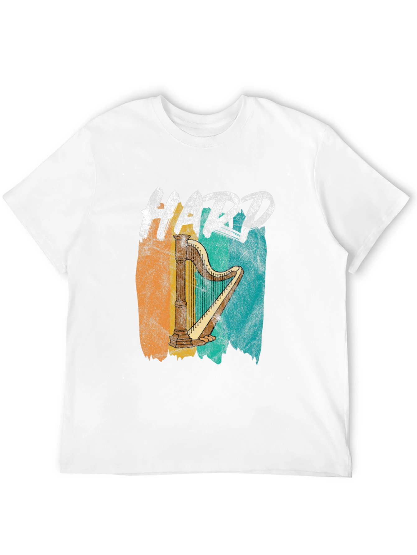 Hard Harp Graphic Tee - Retro Music Lover T-Shirt