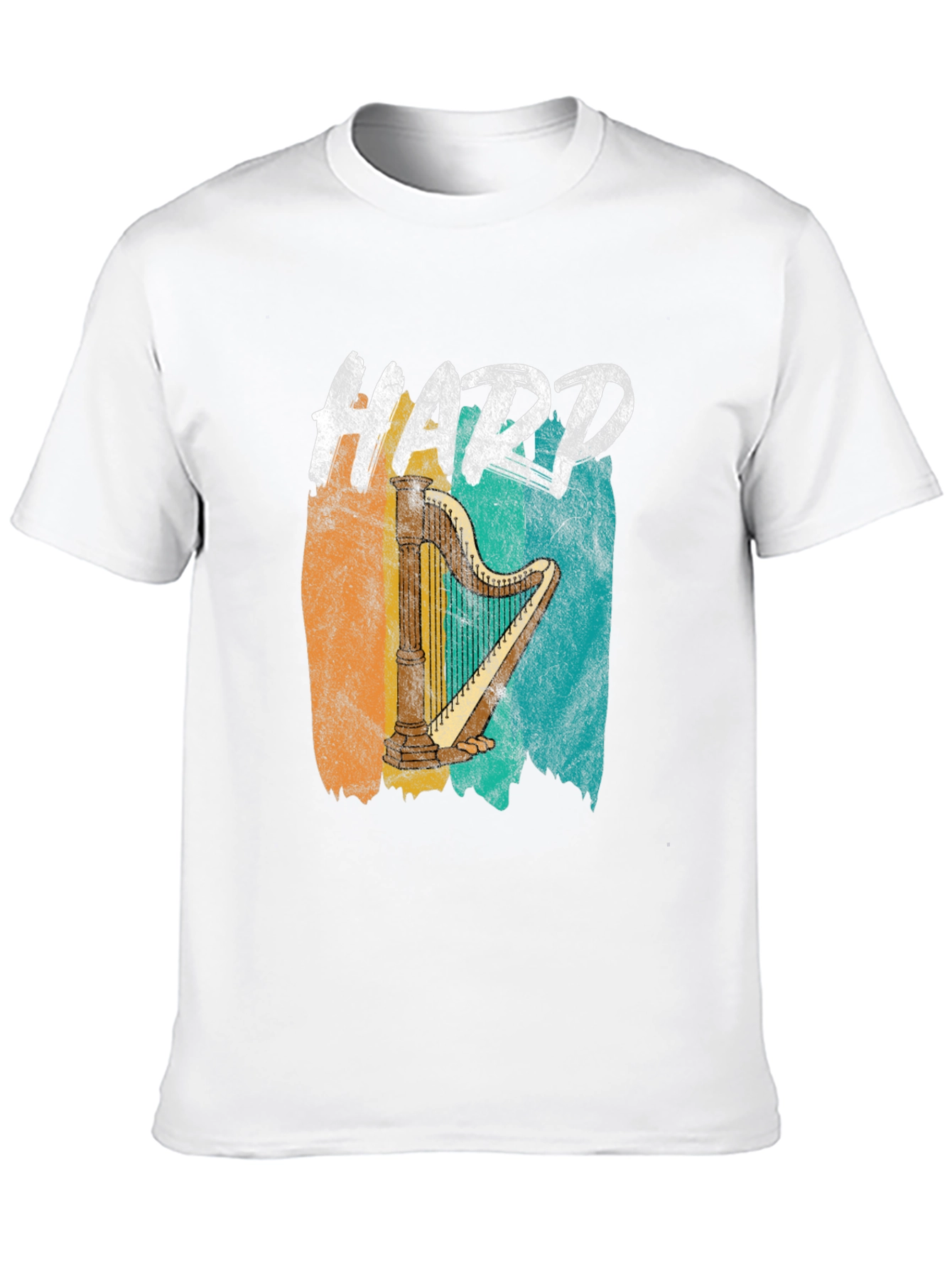 Hard Harp Graphic Tee - Retro Music Lover T-Shirt