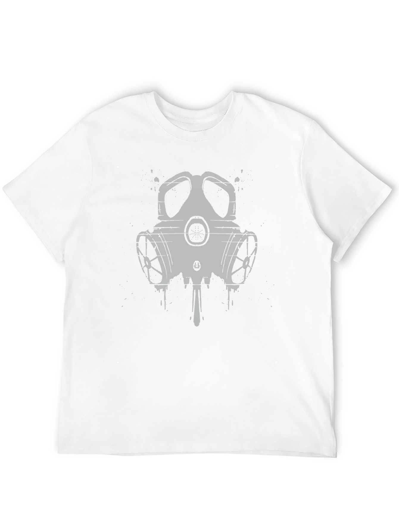 Gas Mask Graphic Print Black T-Shirt