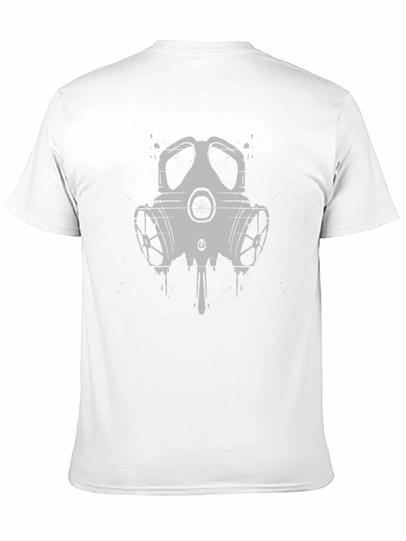 Gas Mask Graphic Print Black T-Shirt