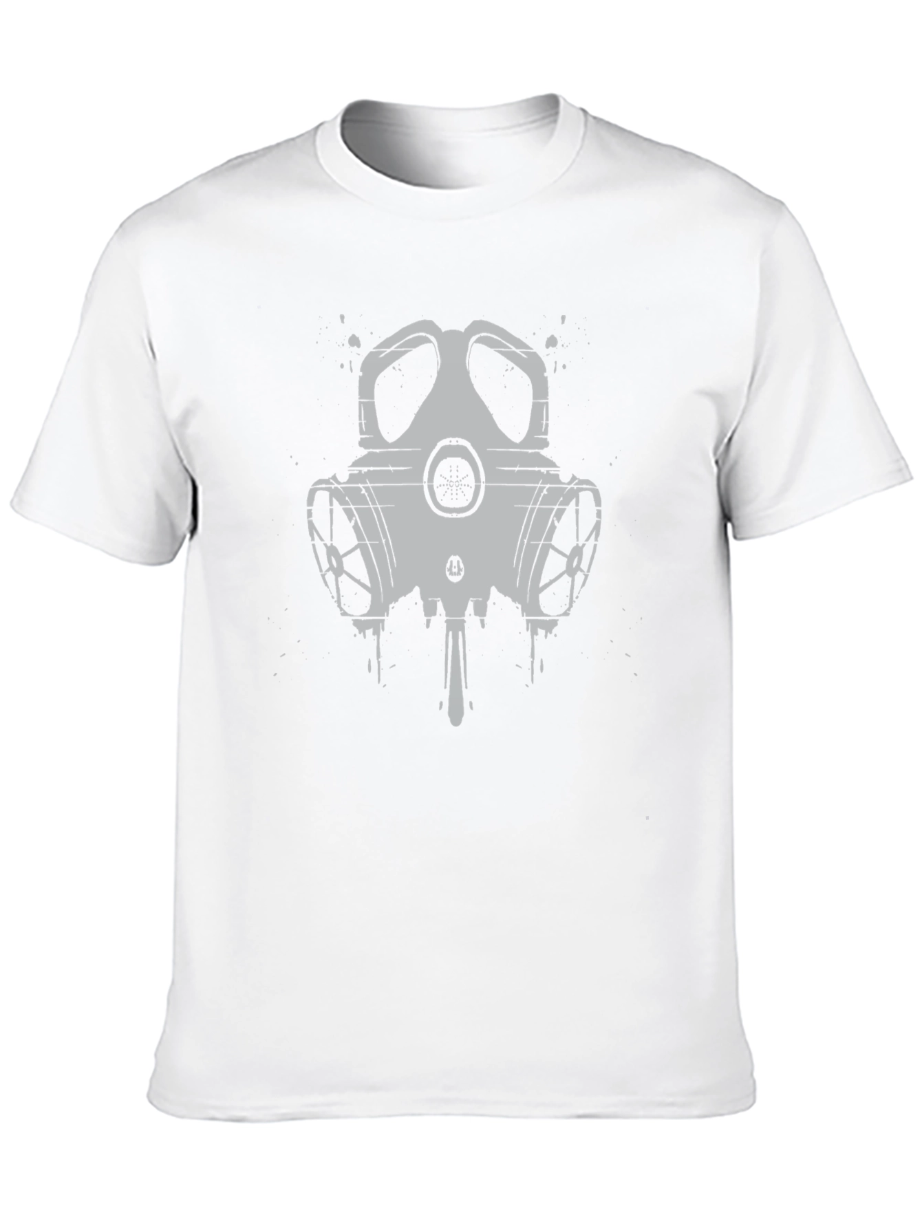 Gas Mask Graphic Print Black T-Shirt