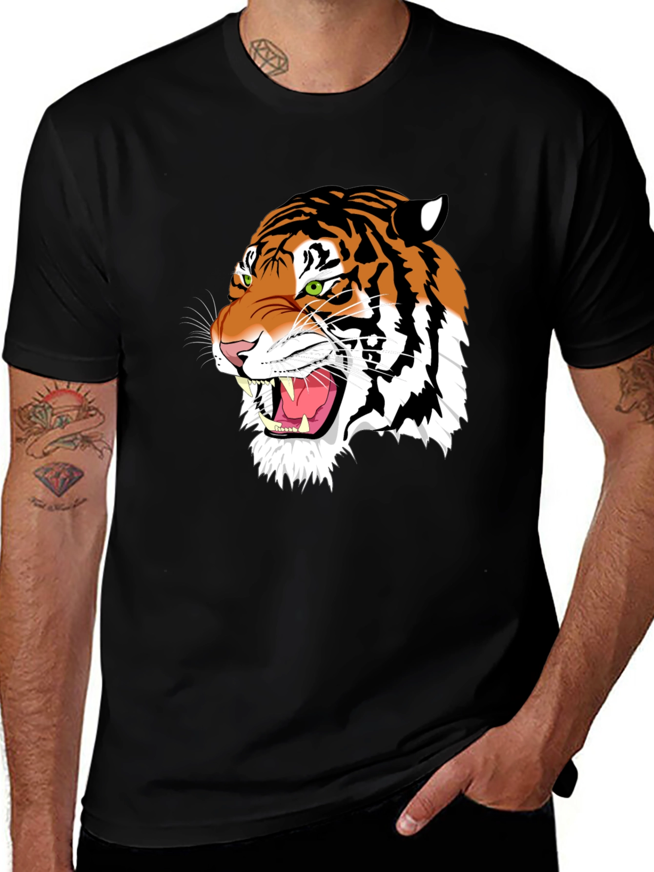 Tiger Graphic Tee - Black