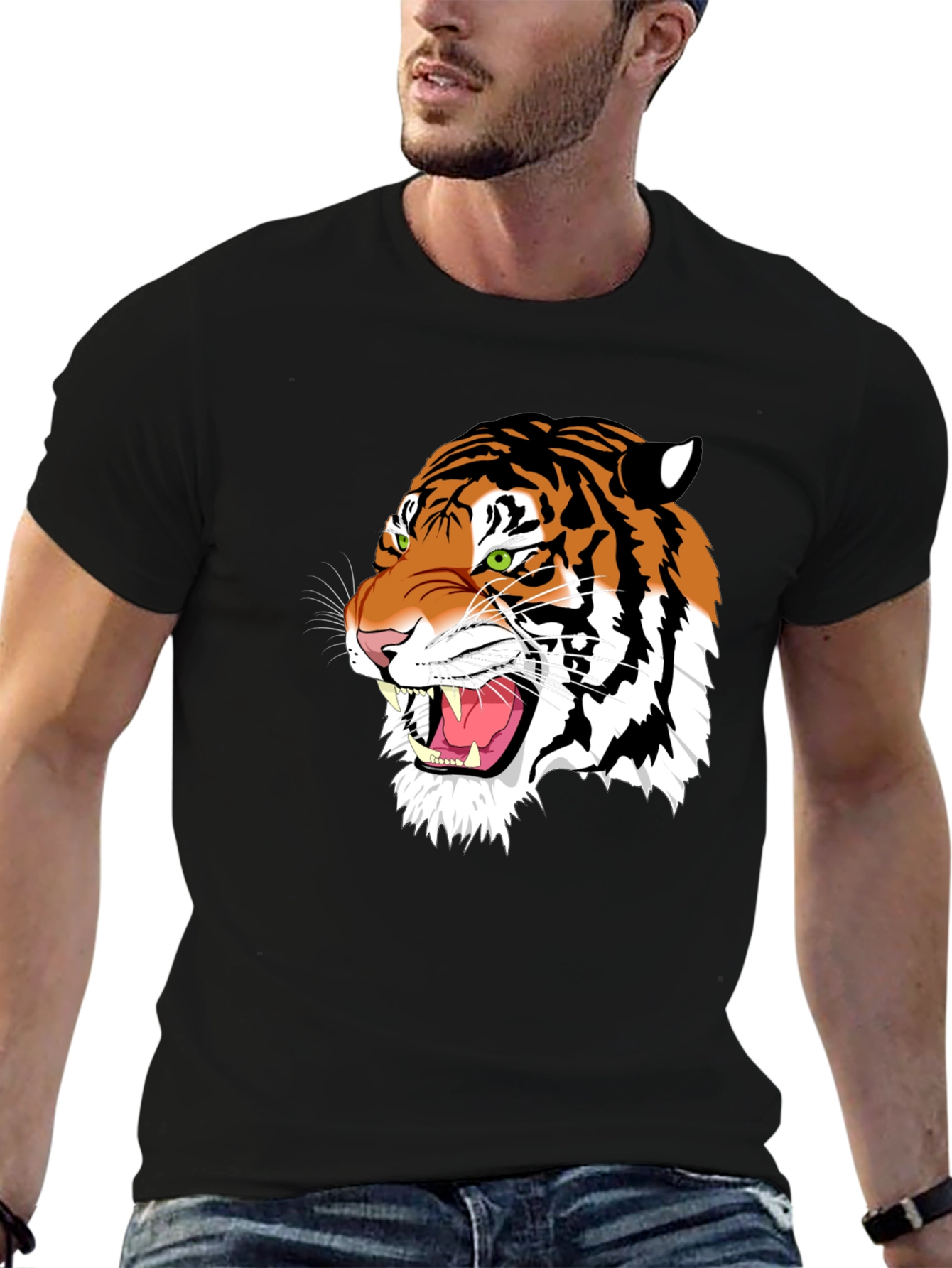 Tiger Graphic Tee - Black