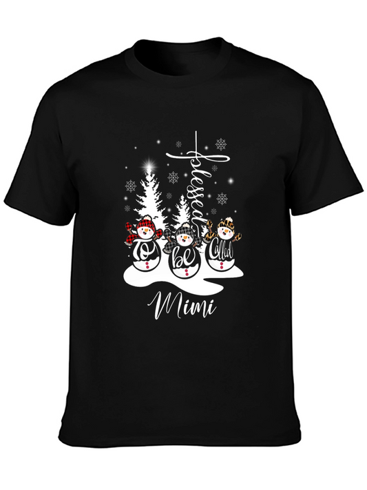 Blessed Mimi Snowman Graphic Tee