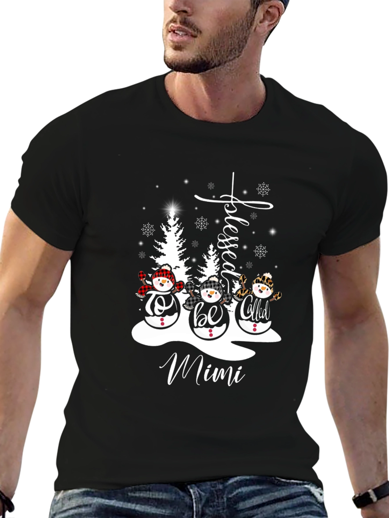 Blessed Mimi Snowman Graphic Tee