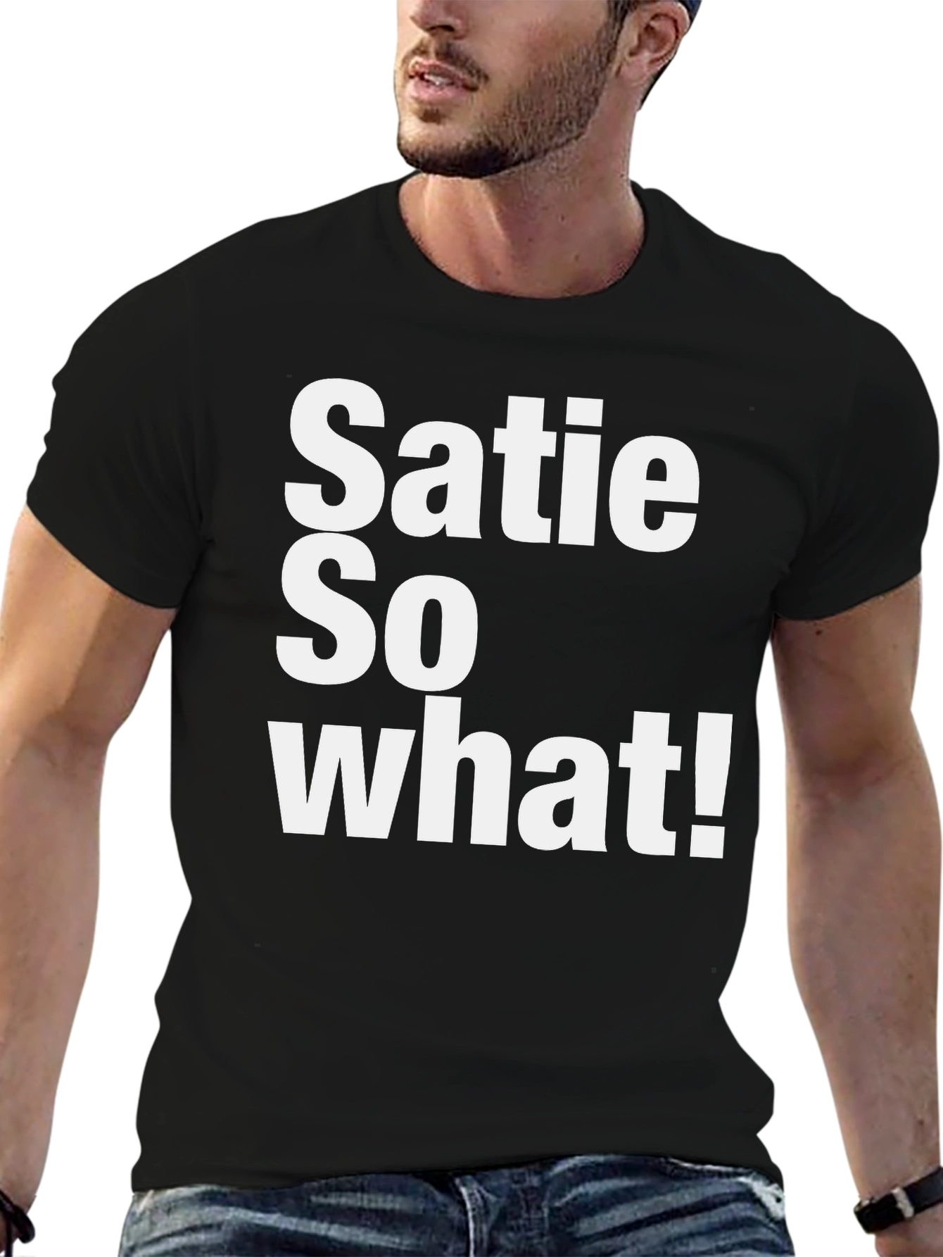 Satie So What! Graphic T-Shirt - Black Cotton Tee