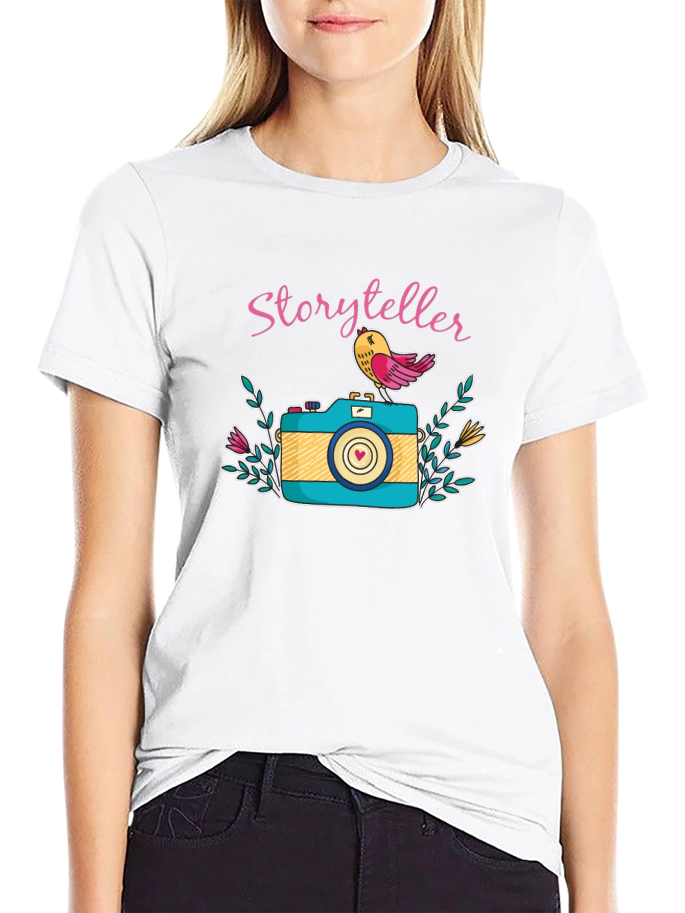 Storyteller Graphic Tee -  Camera Bird Lover Gift