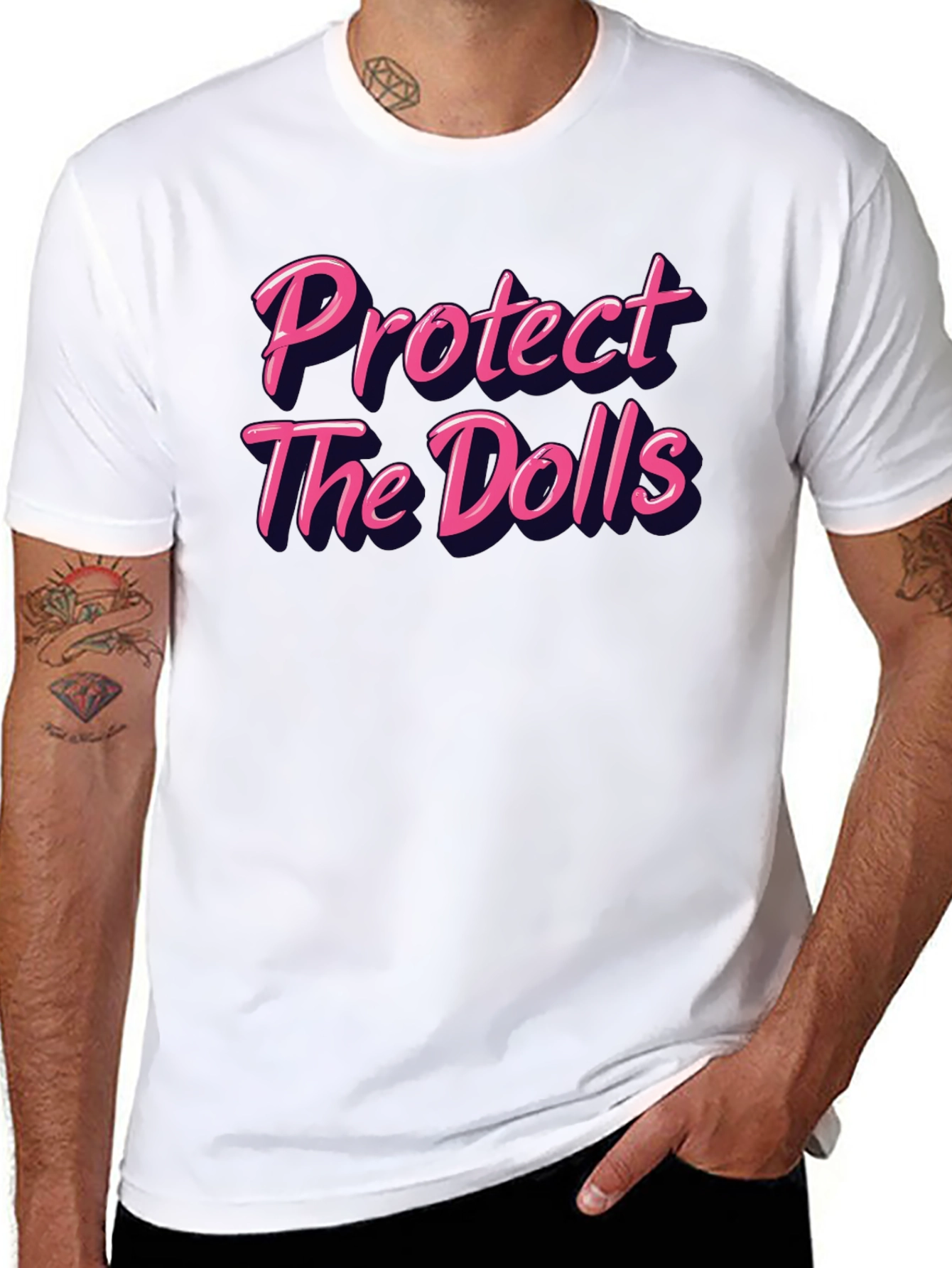 Protect The Dolls Graphic Tee - Black T-Shirt