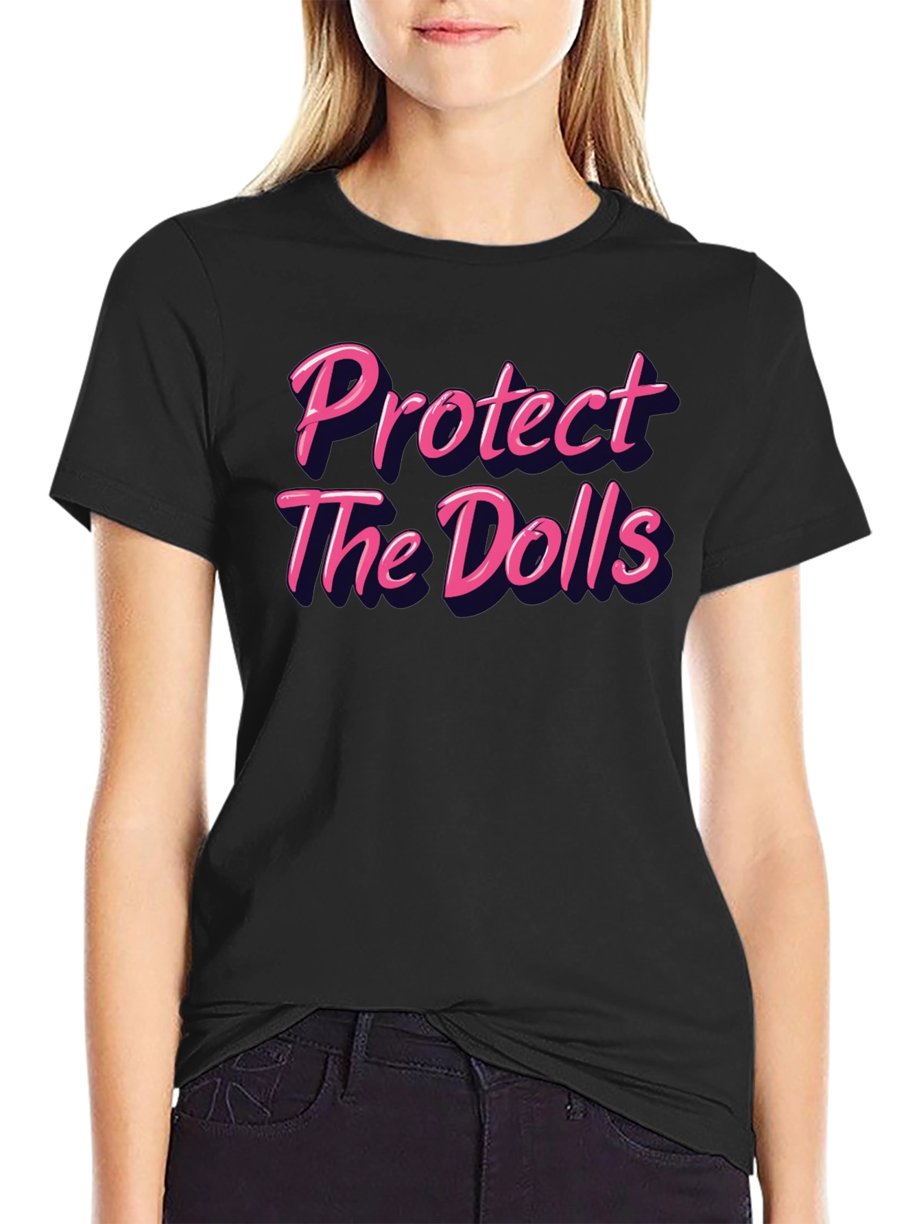 Protect The Dolls Graphic Tee - Black T-Shirt