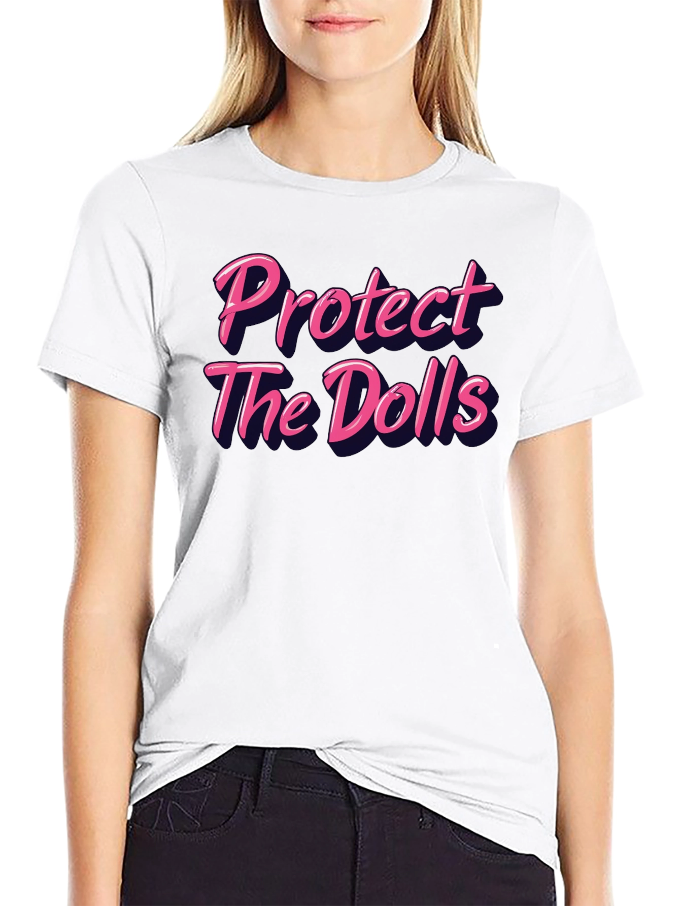 Protect The Dolls Graphic Tee - Black T-Shirt