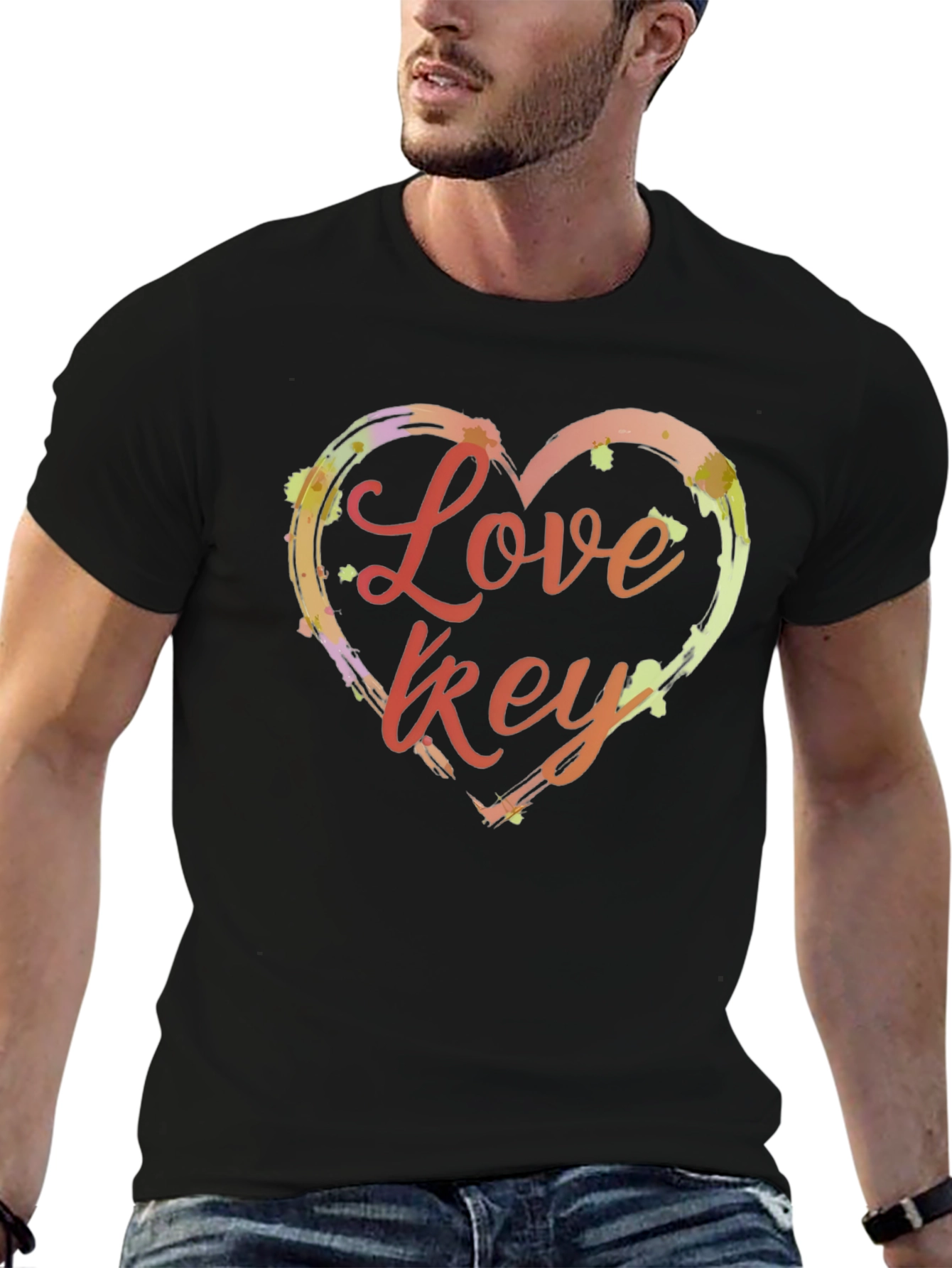 Love Key T-Shirt - Artistic Heart Design