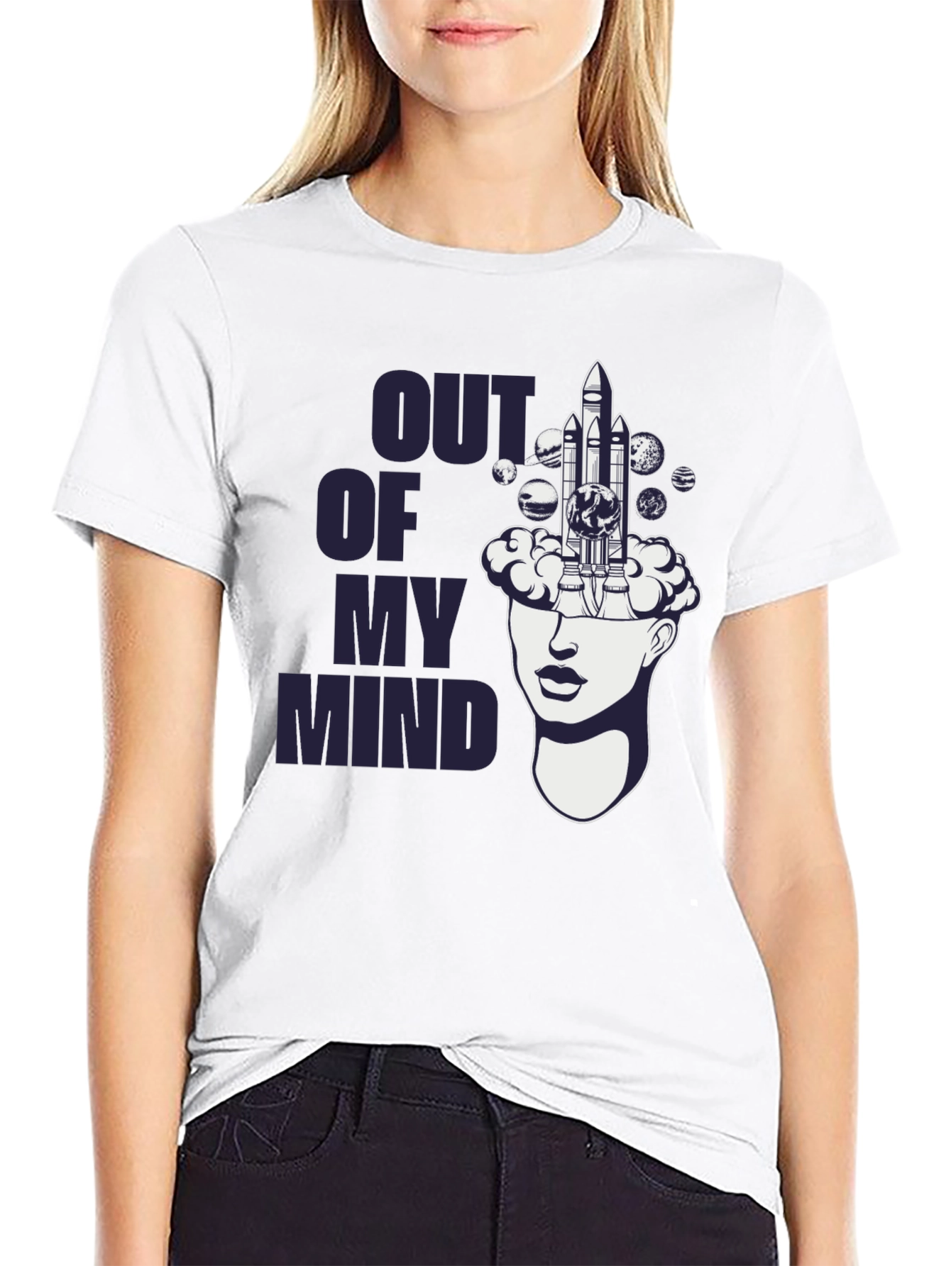 Out of My Mind Space Shuttle Graphic T-Shirt