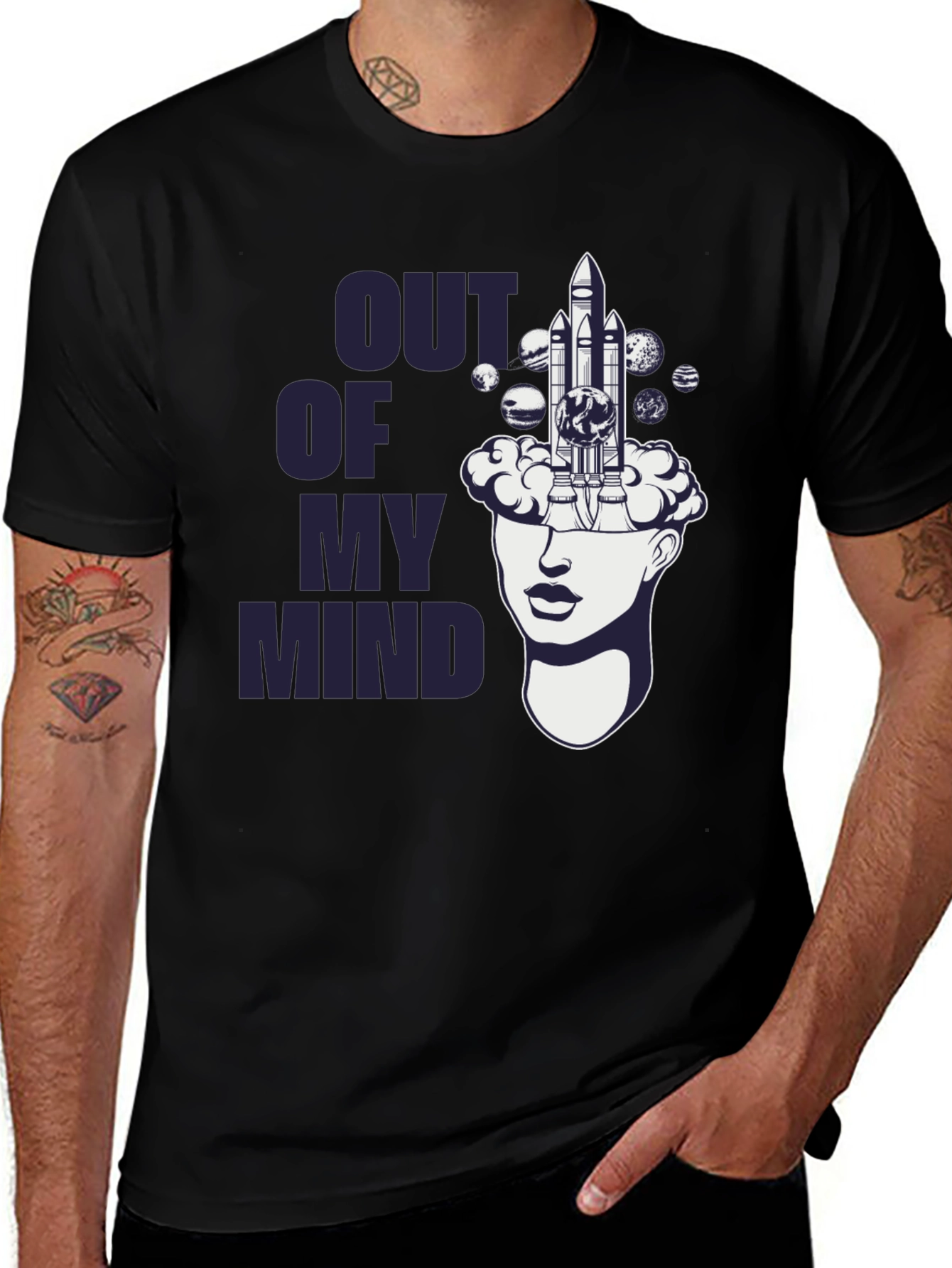 Out of My Mind Space Shuttle Graphic T-Shirt