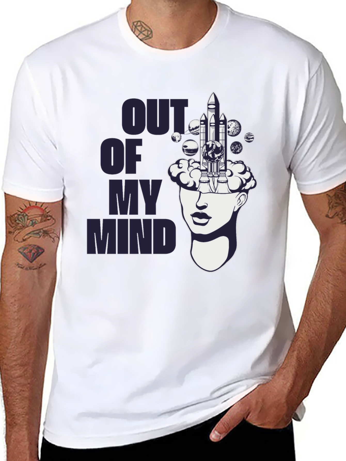 Out of My Mind Space Shuttle Graphic T-Shirt