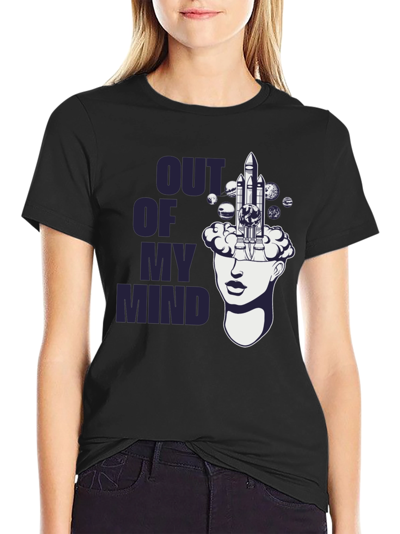 Out of My Mind Space Shuttle Graphic T-Shirt