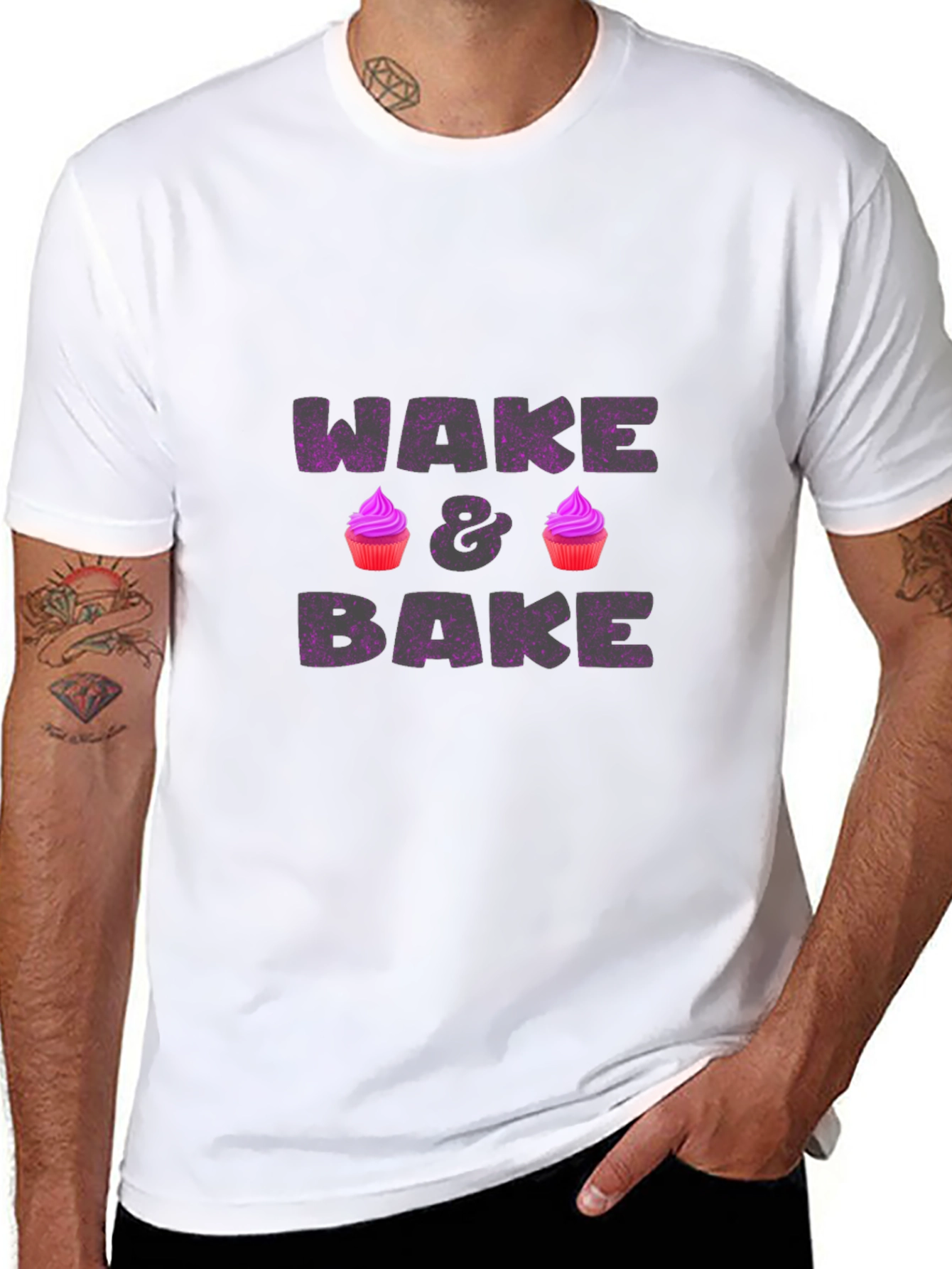 Wake & Bake Graphic Tee - Fun Novelty Design