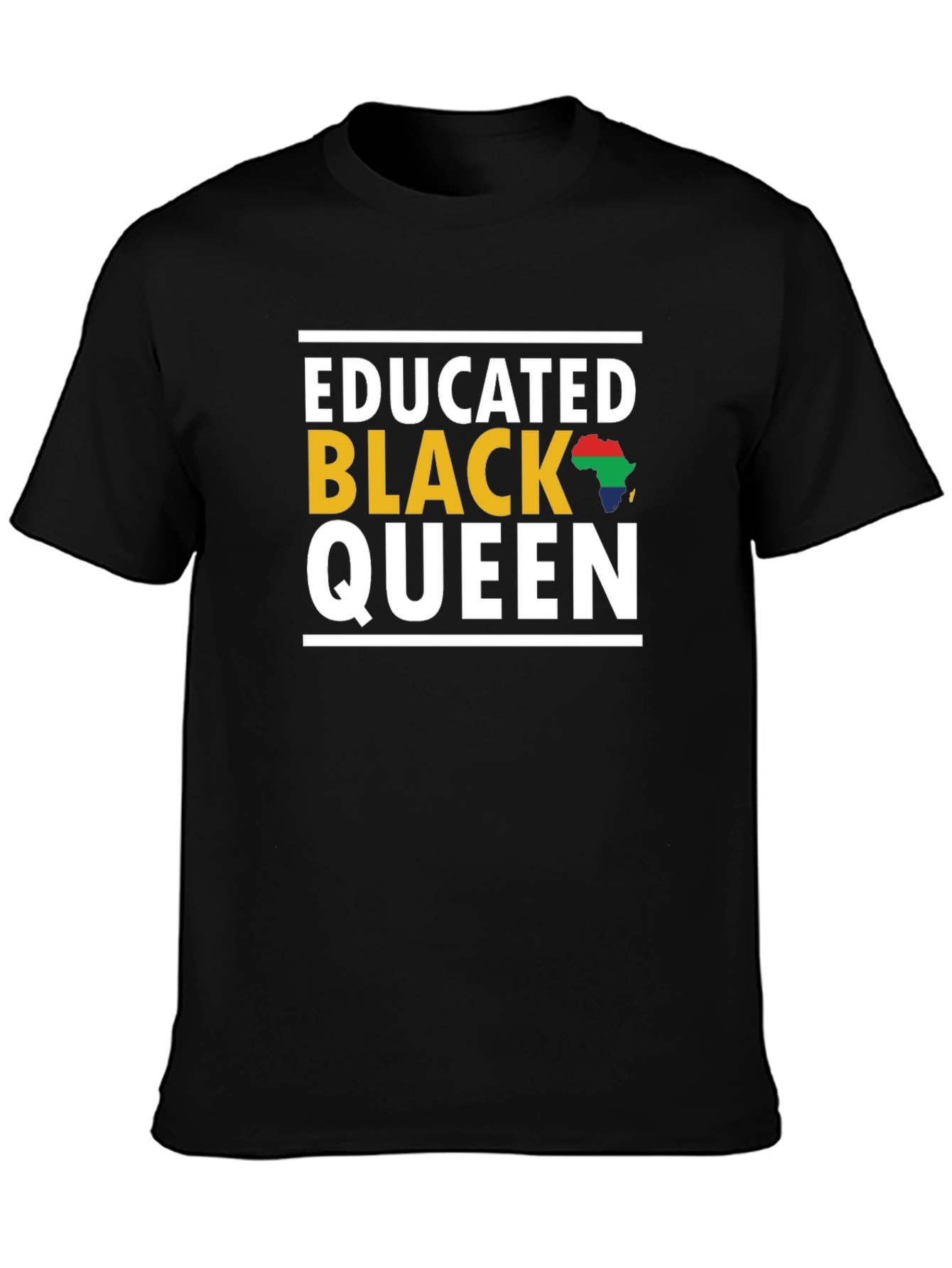 Educated Black Queen Graphic Tee - Black Pride