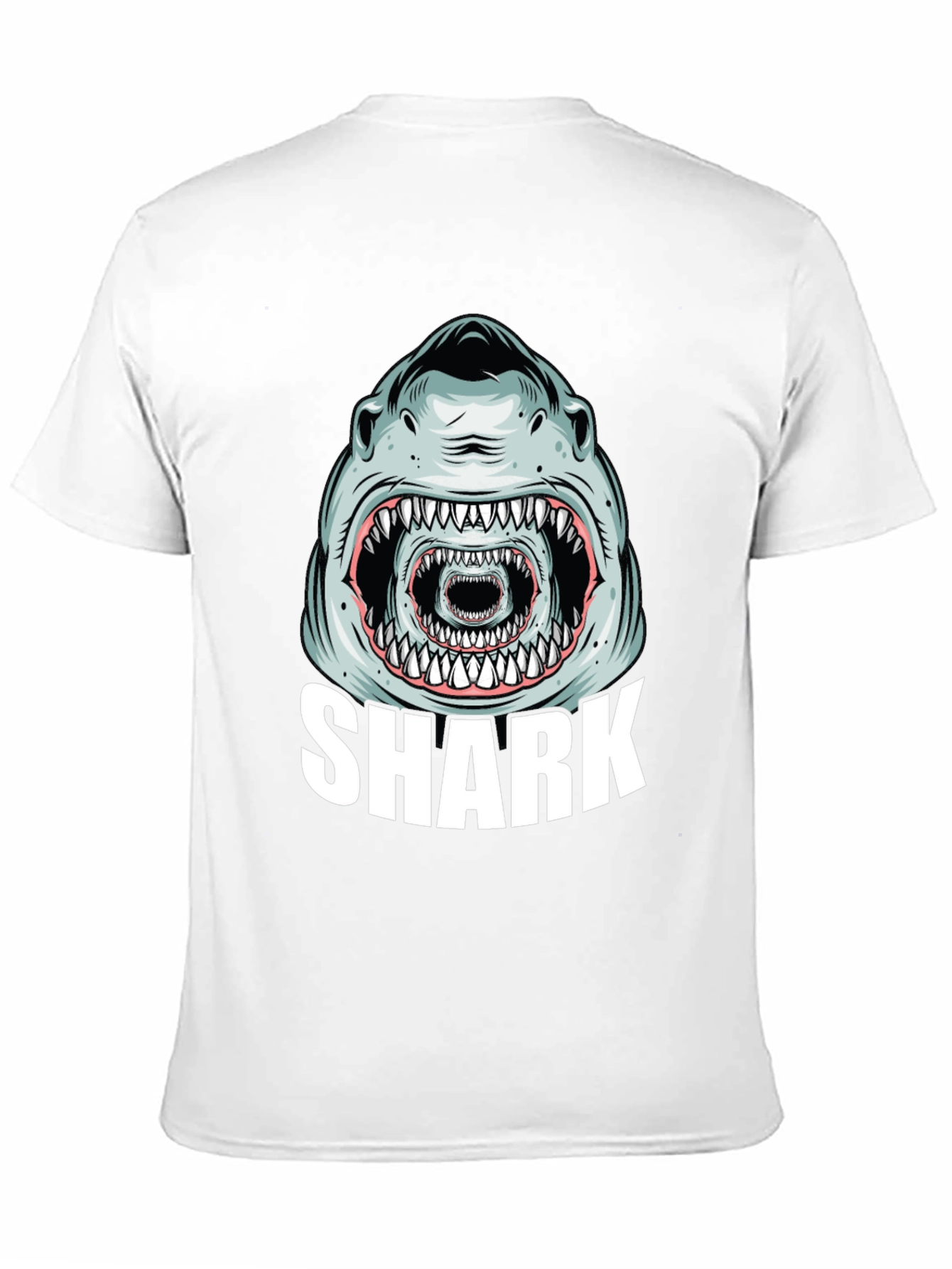 Shark Graphic Tee - Mens Black Cotton T-Shirt
