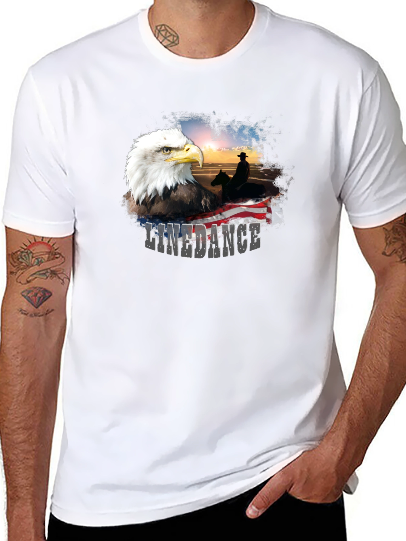 Eagle Line Dance Graphic Tee - Country Style